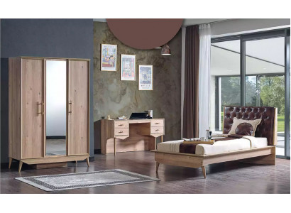 Armoire en bois brun Mobilier de chambre Portemanteau Armoire